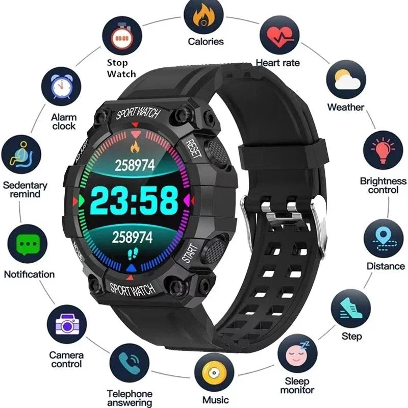 Super Combo Maleta Antirrobo Con Carga+Termo Digital+ Reloj inteligente FD68 + Obsequio de audifonos M10🎁