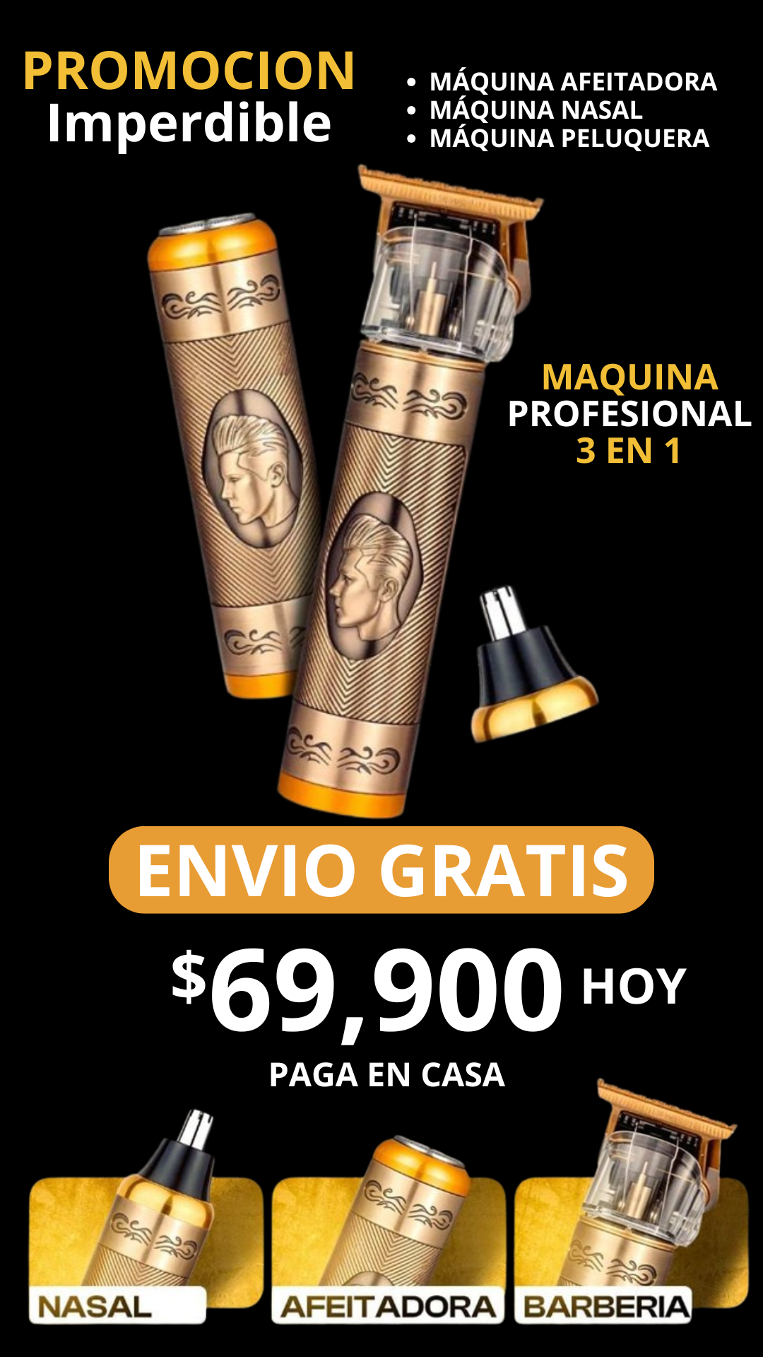 Maquina patillera 3 en 1🔥