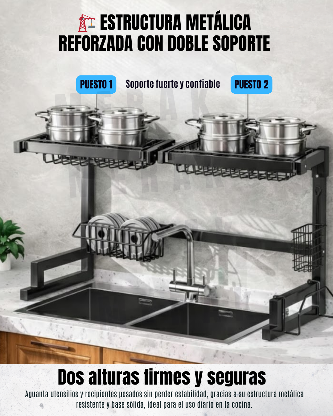 Escurridor de Platos sobre Lavaplatos+ Accesorios🧼