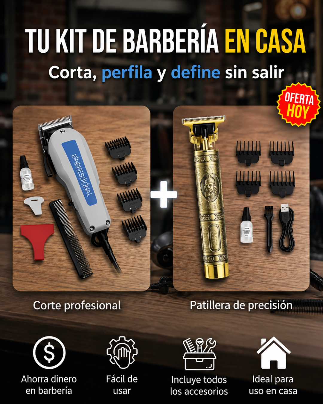 Super combo barberia Maquina + Patillera🔥