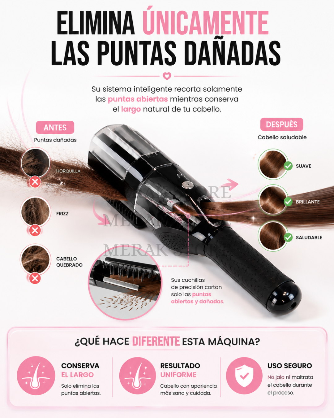 Cortadora De Puntas - Recorta Puntas Abiertas En Minutos💆‍♀️