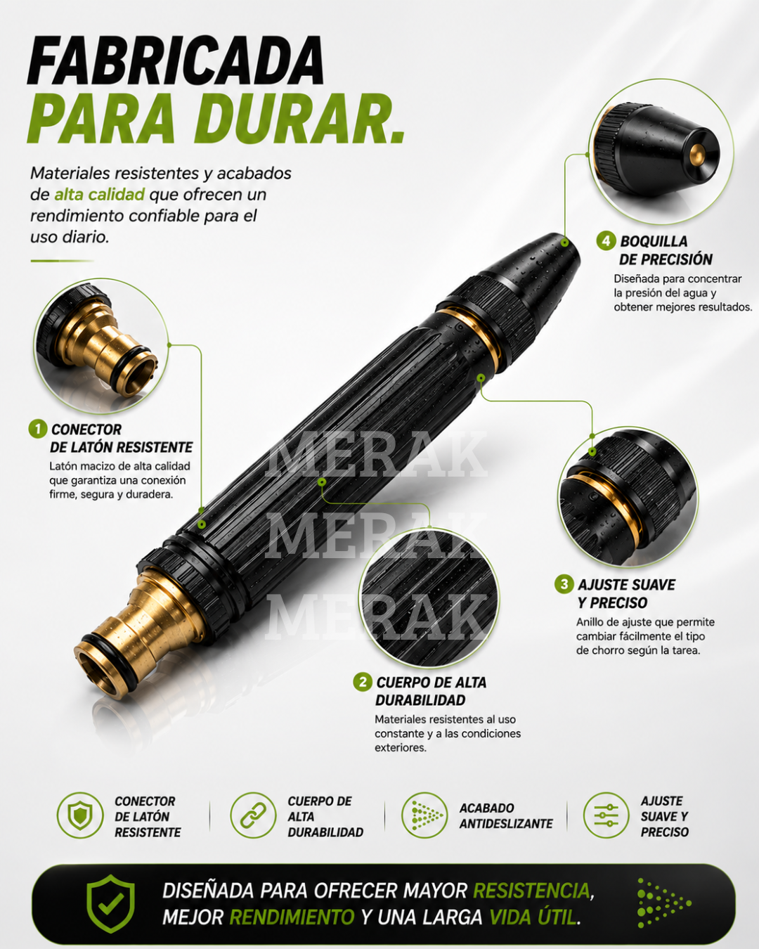 Boquilla ahorradora - propulsora de agua para manguera🫧