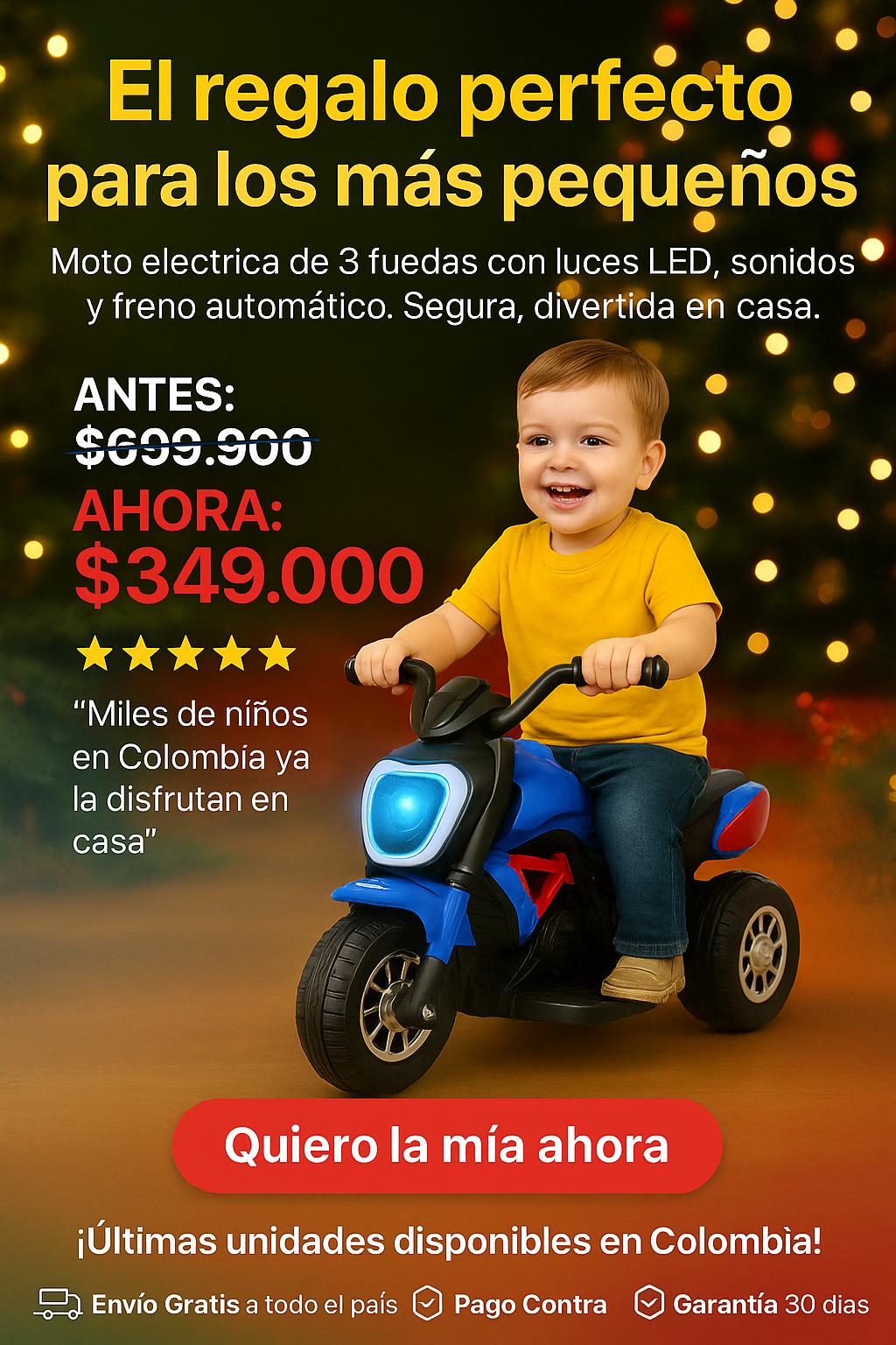 MOTO ELECTRICA DE 2 A 4 AÑOS🚀