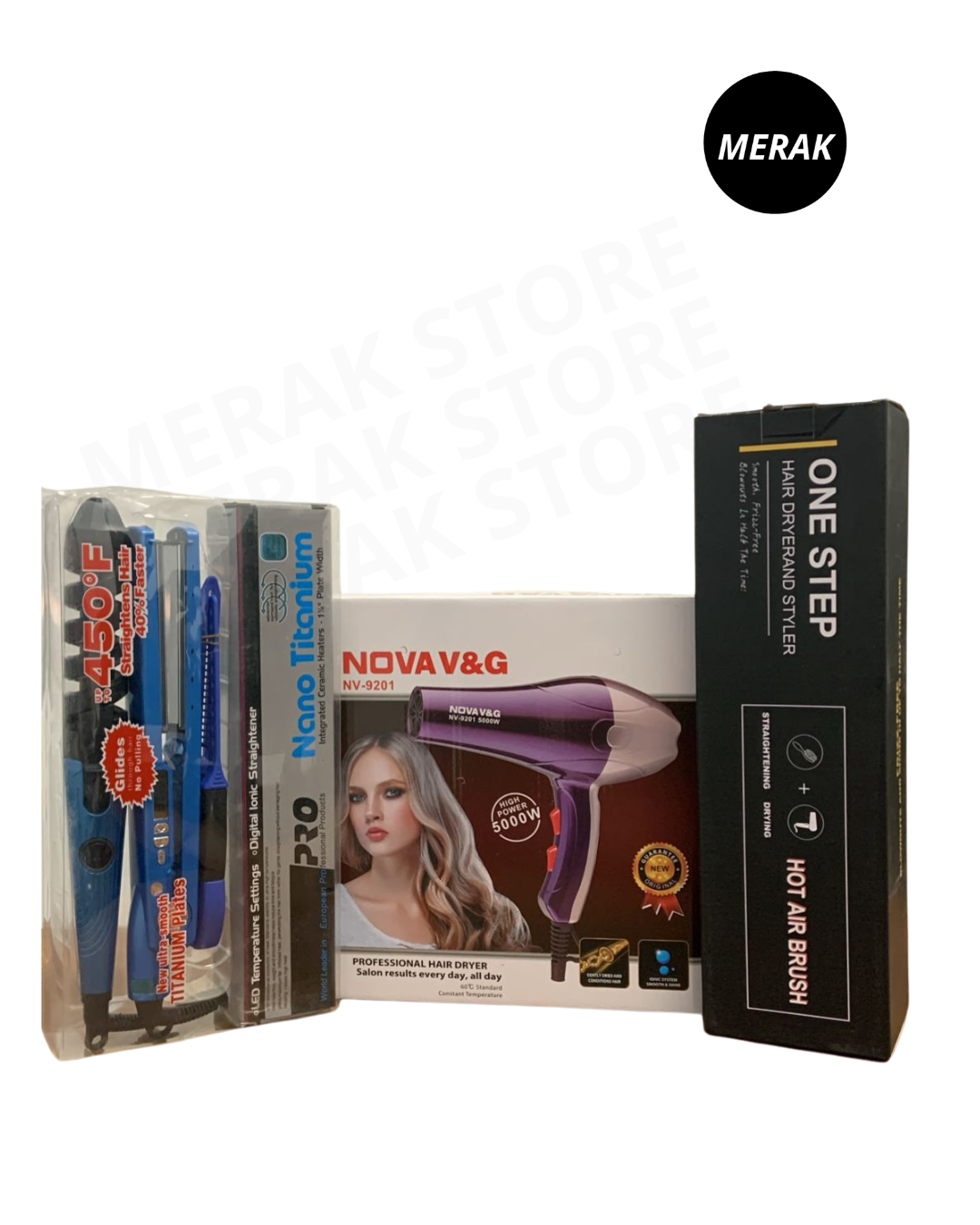 SUPER COMBO 5 EN 1 PLANCHA + CEPILLO + SECADOR + RIZADORA + REGALO PEINE🎁