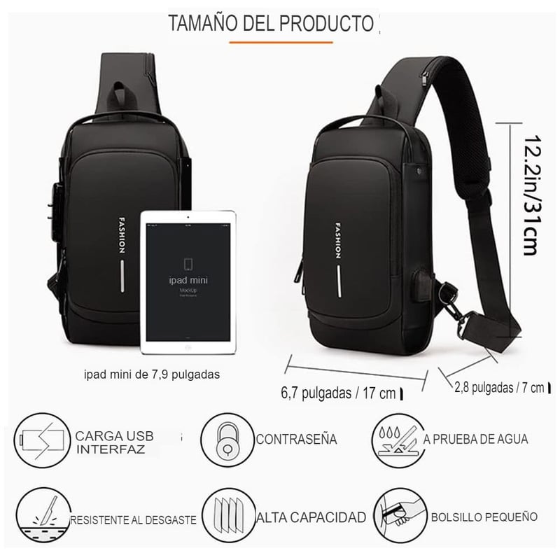 Super Combo Bolso Antirrobo + Audifonos M10 + Obsequio De Reloj inteligente T500🎁